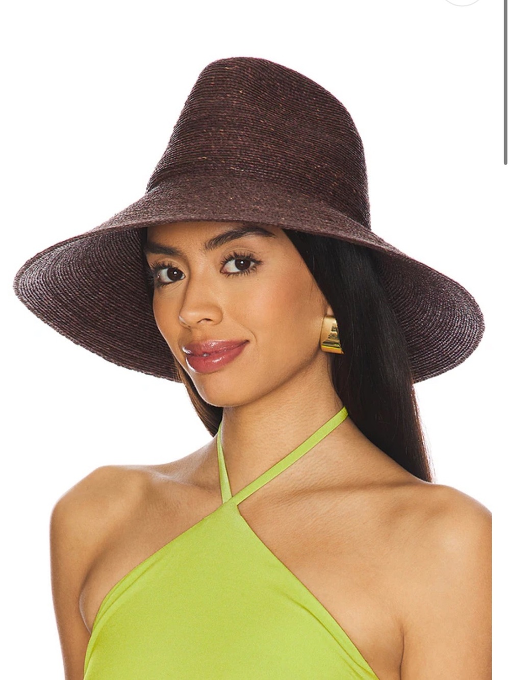 Janessa Leone Colette Hat in Chocolate Brown